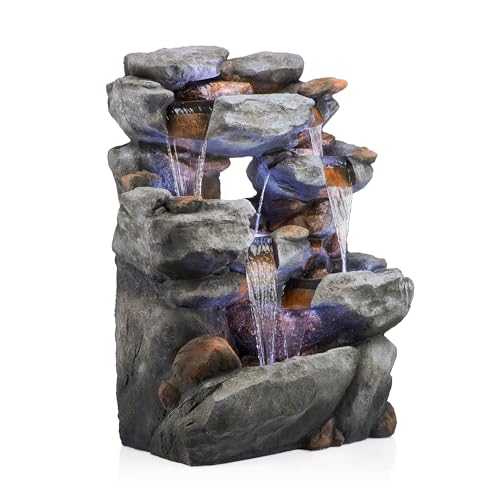 WIN1068 Outdoor Floor Rock Water Fountain with LED Lights