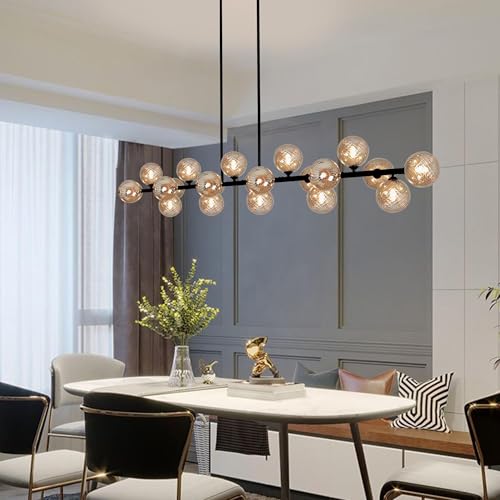 Linear Chandelier Modern 22 Lights Large Sputnik Chandelier Length 70 Inch