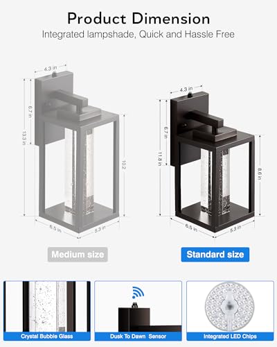 2 Pack Porch Lights Outdoor (2 Count)