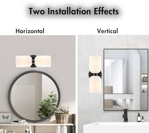 Black Wall Sconces Set of 2 Glass Vine Shades