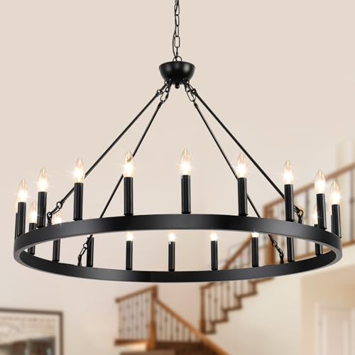 Wagon Wheel Chandeliers 40" 20