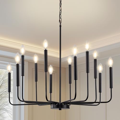 Modern Black Chandelier for Dining Room