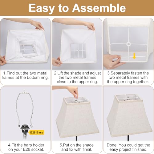 Square Bell Lamp Shades Set of 2 (2 Count)