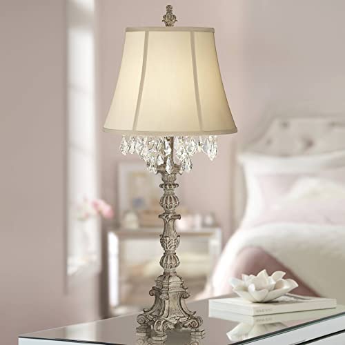 Duval 34" Large Buffet Table Lamps Set of 2 French Candlestick Bronze (2 Count)