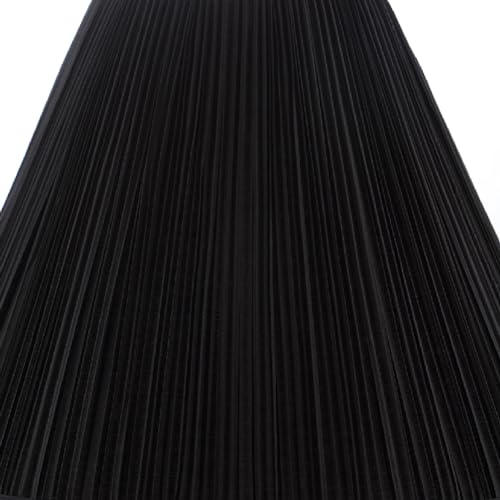33192 Transitional Hardback Empire Shaped Mushroom Pleated Black Spider Shade