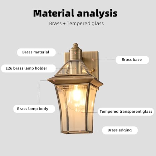 Brass Exterior Sconces (2 Count)