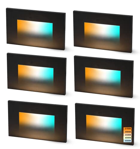 120V 5CCT Dimmable LED Indoor Outdoor Step Light (6 Count)