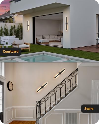 31.5" LED Outdoor Wall Lights (2 Count)