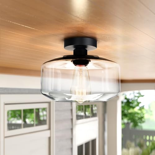 Industrial Semi Flush Mount Ceiling Light Extra Large