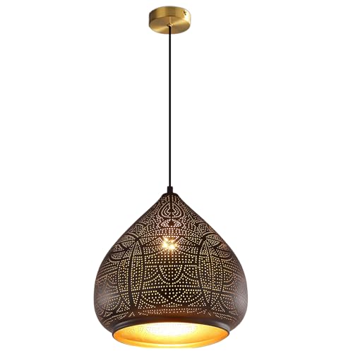 Modern Pendant Lighting Black Metal Hanging Lamp Moroccan Chandelier