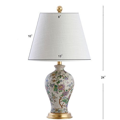 Grace 24" French Country Floral Urn Ceramic Lamp