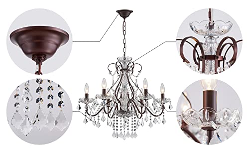 Saint Mossi 6 Light Crystal Chandelier Light Fixture Modern Chandelier Crystal Lighting