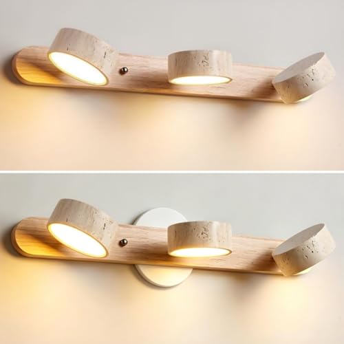 Farmhouse Wood Bathroom Vanity Light Natural Stone Shade