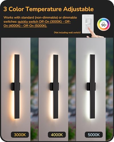 31.5" LED Outdoor Wall Lights (2 Count)