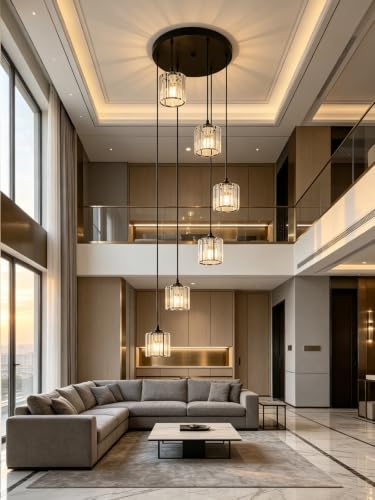 Long Chandeliers for High Ceilings (6 Count)