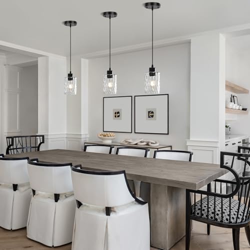 3 Pack Black Modern Pendant Light Fixtures (3 Count)