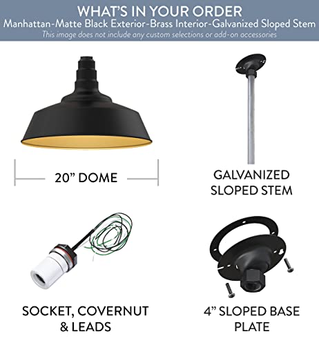 Industrial Pendant Light 20 Inch Extra Large Steel