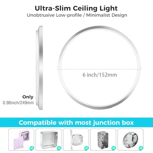 2Pack LED Ceiling Light Fixture (2 Count)