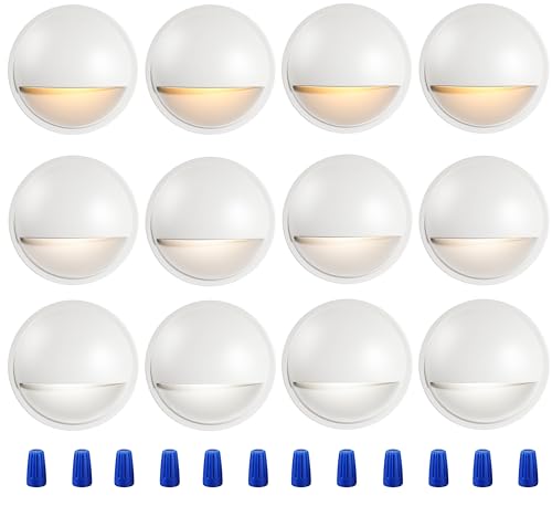 12 Pack] 3CCT Low Voltage LED Deck Lights Outdoor (12 Count)