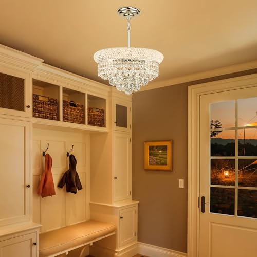 Chrome Crystal Chandeliers for Dining Room