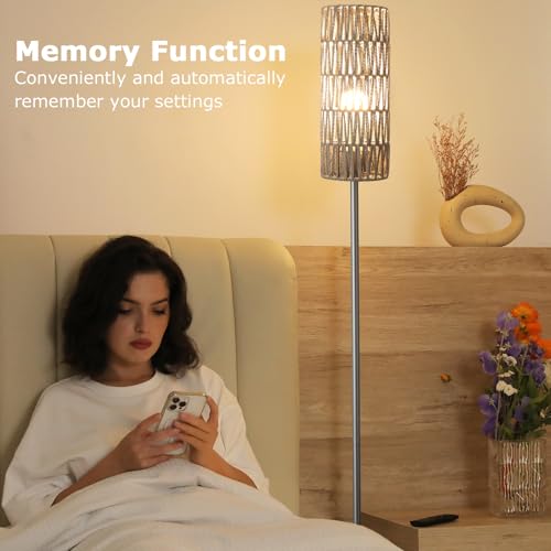 64'' Floor Lamps for Living Room with Remote Control and Stepless Dimmable Colors Temperature & Brightness