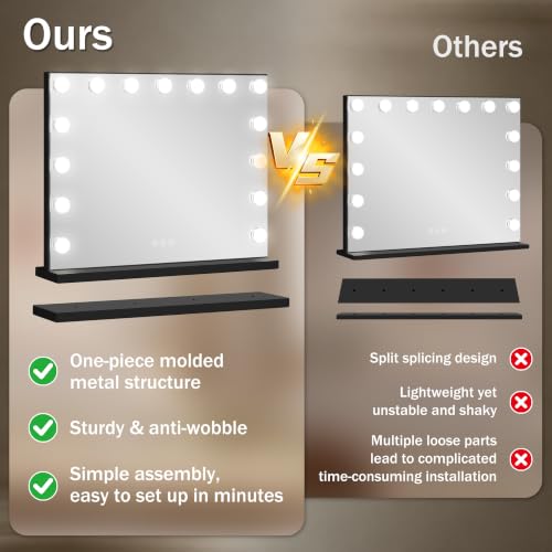 Vanity Mirror with Lights Lighted Makeup Mirror with Dimmable LED Bulbs