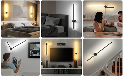 Wall Sconces Set of Two with Remote