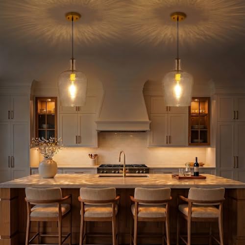9.3" Blown Glass Pendant Lighting for Kitchen Island