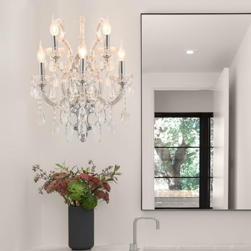 Large Modern Crystal Wall Sconce