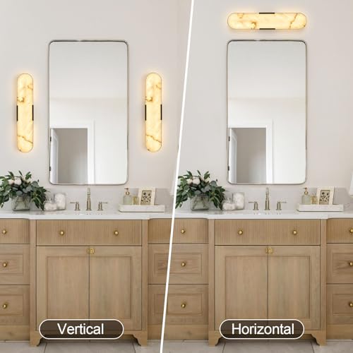 Alabaster Wall Sconces 20" LED Tunable 3000K~6000K
