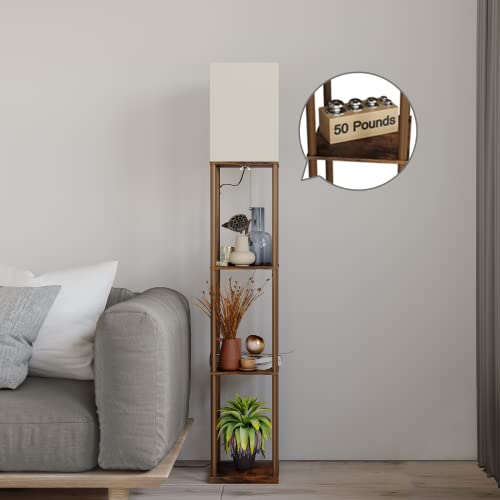 Floor Lamp with Shelves