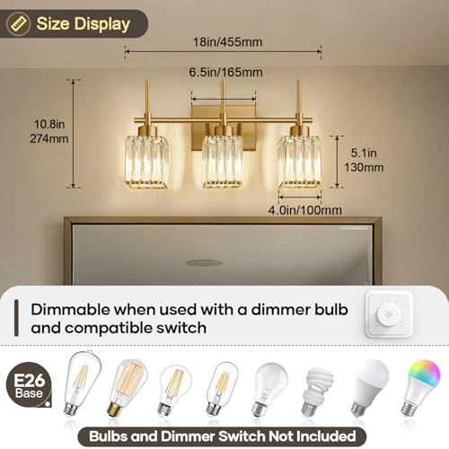 Modern Crystal Bathroom Vanity Light 3
