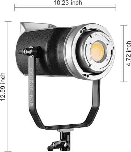 GVM 200W LED Video Light with Lantern Softbox