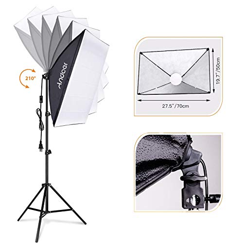 Softbox Photography Lighting Kit Professional Studio Equipment with 20"x28" Softbox