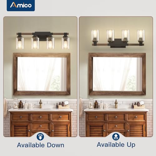 4 Light Farmhouse Bathroom Vanity Light