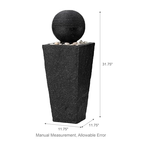 Outdoor Water Fountain with LED Light & Pump