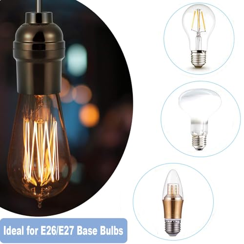 Keyless Medium Base Vintage Socket (3 Count)