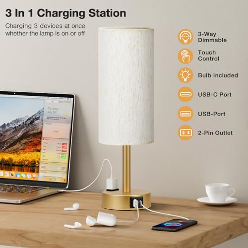 Touch Bedside Table Lamps Set of 2 (2 Count)