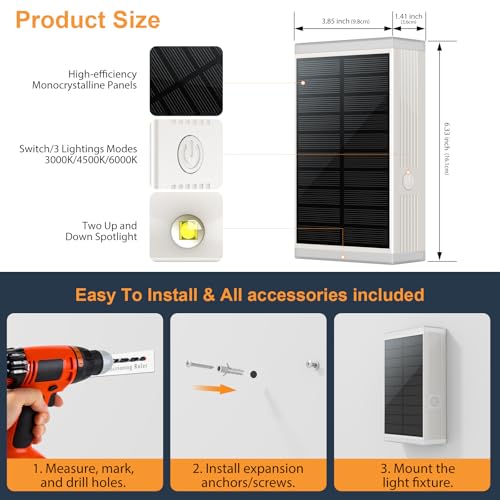 6Pack Solar Wall Lights