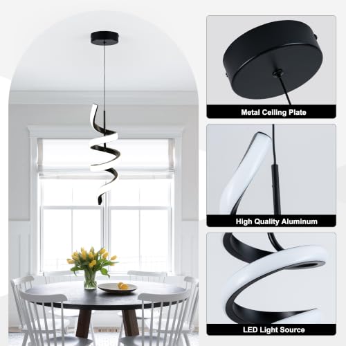Spiral Modern LED Pendant Lighting