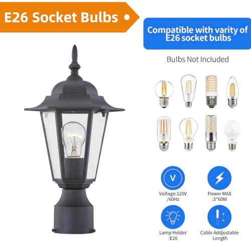 2 Packs Outdoor Post Light (2 Count)