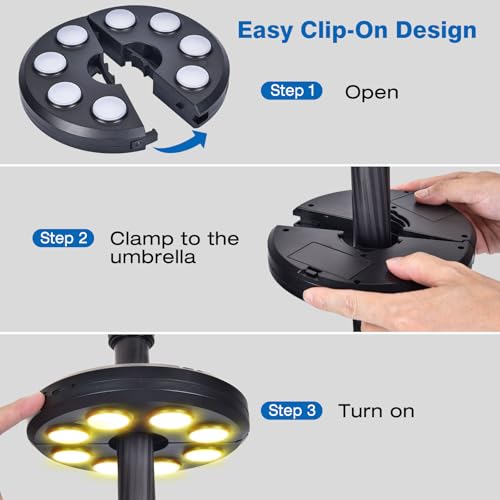 Dual Power Patio Umbrella Light