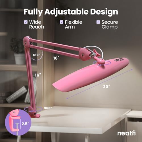 XL 2200 Lumens 20W LED Desk Lamp with Clamp