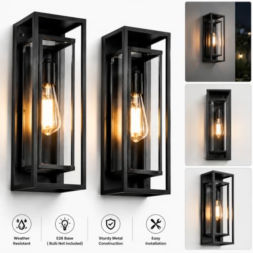 2Pack 18inch Outdoor Wall Light Fixtures (2 Count)