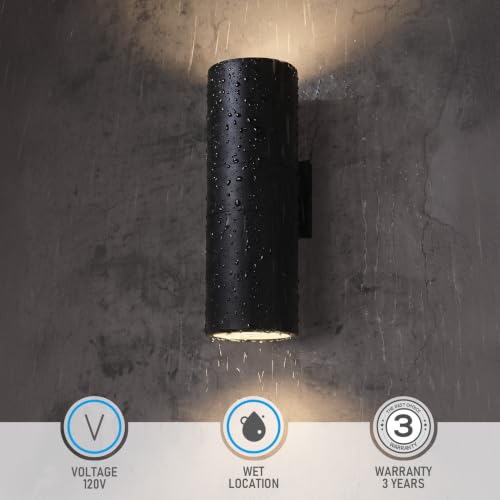 2 Pack 18" Outdoor Cylinder Wall Light (2 Count)