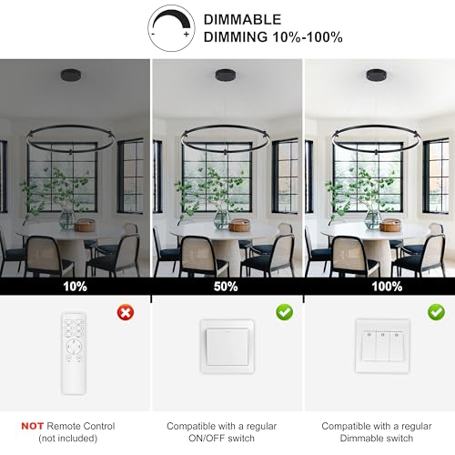 LED Black Chandelier