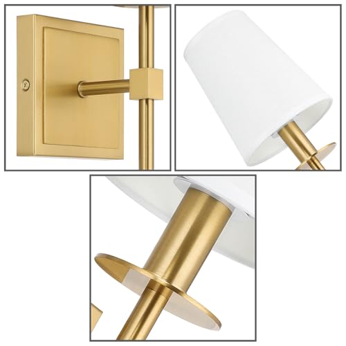 Brass Wall Sconces Set of 2 Gold Sconce Light for Living