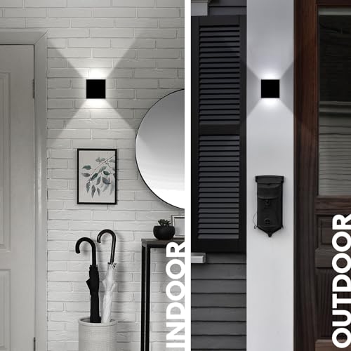 Square LED Up and Down Wall Sconces Set of 2 (2 Count)