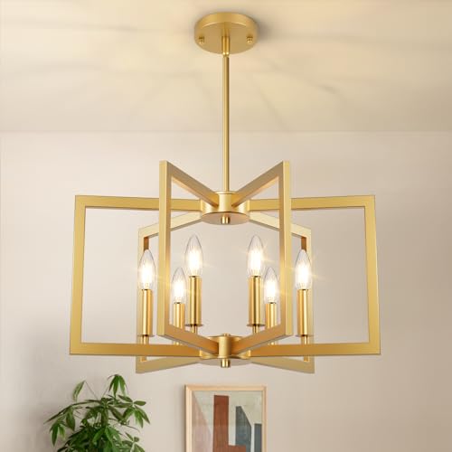 20" 62" Height Adjustable Gold Kitchen Chandelier for Dining Room