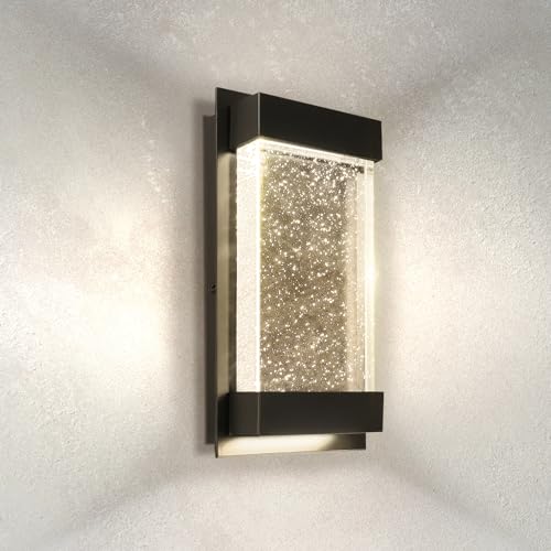 LED 12" Bubble Glass Wall Light Fixture